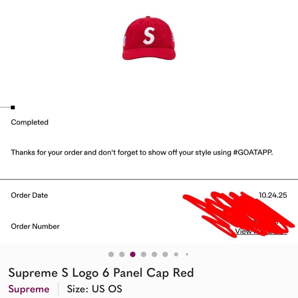 Supreme World Famous S Logo 6-Panel Red - Picture 4 of 5